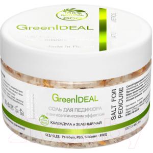 Соль для ванны GreenIdeal С антисептическим эффектом Календула и Зеленый чай