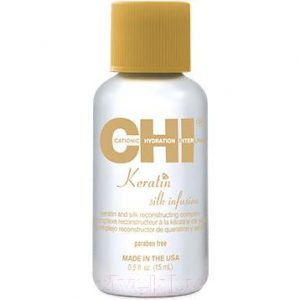 Сыворотка для волос CHI Keratin Silk Infusion Восстанавливающая с шелком и кератином