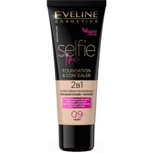 Тональный крем Eveline Cosmetics Selfie Time ультрастойкая увлажняющая основа 2 в 1 09 Ivory