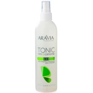 Тоник для лица Aravia Professional очищение и увлажнение кожи с мятой и ромашкой
