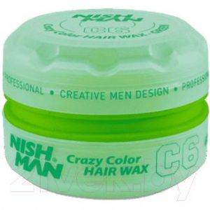 Воск для укладки волос NishMan C6 Green цветной