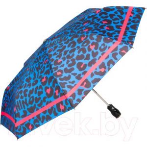 Зонт складной Moschino 8013-OCF Animal Logo Blue