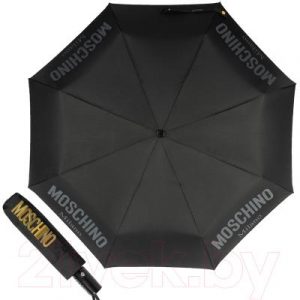 Зонт складной Moschino 8021-OCA New Metal Logo Black