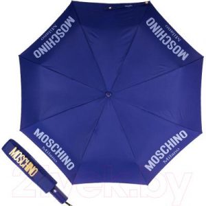 Зонт складной Moschino 8021-OCF New Metal Logo Bue