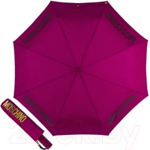 Зонт складной Moschino 8021-OCX New Metal Logo Bordeaux