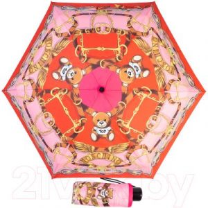 Зонт складной Moschino 8044-superminiA Belts Bear Red Multi