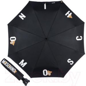 Зонт складной Moschino 8068-OCA Bear in the Logo Black