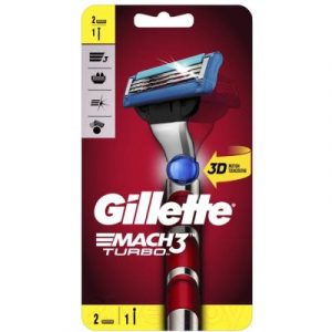 Бритвенный станок Gillette Mach3 Turbo красный