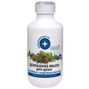 Гель для душа Домашний доктор Домашнее мыло Голубика и масло кедра