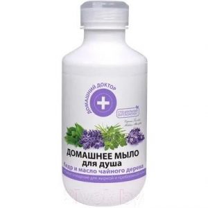 Гель для душа Домашний доктор Домашнее мыло Кедр и масло чайного дерева