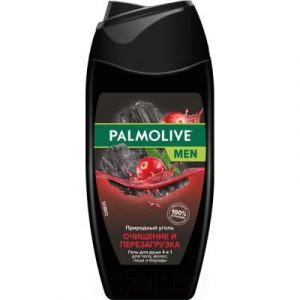 Гель для душа Palmolive Men 4 в 1 Очищение и перезагрузка Природный уголь