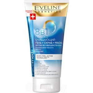 Гель для умывания Eveline Cosmetics Facemed+ против несовершенств кожи 8 в 1