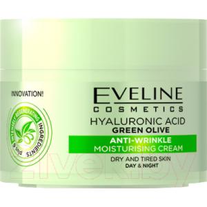 Крем для лица Eveline Cosmetics Гиалуроновая кислота и зеленая олива увлажняющий для сухой кожи