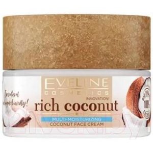 Крем для лица Eveline Cosmetics Rich Сoconut Увлажняющий для всех типов кожи