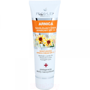 Крем для лица Floslek Moisturizing Arnica Cream SPF15 для кожи склонной к покраснениям