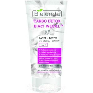 Крем для умывания Bielenda Паста Carbo Detox белый уголь 3 в 1