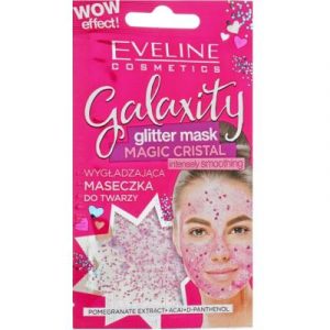 Маска для лица гелевая Eveline Cosmetics Galaxity Glitter Mask интенсивно разглаживающая