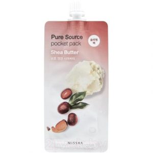 Маска для лица гелевая Missha Pure Source Pocket Pack Shea Butter ночная