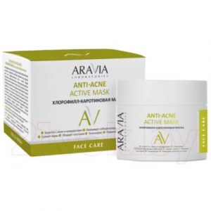 Маска для лица кремовая Aravia Laboratories Хлорофилл-каротиновая Anti-Acne Active Mask