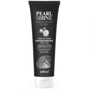 Маска для лица кремовая Belita Pearl Shine Гидрогелевая бандаж-маска Подтяжка линии подбородка