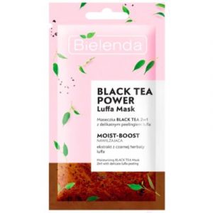 Маска для лица кремовая Bielenda Luffa Mask Black Tea 2 в 1 с увлажняющим пилингом скрабом