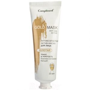 Маска для лица кремовая Compliment Gold Mask Антивозрастная Золотая Тонус и Упругость