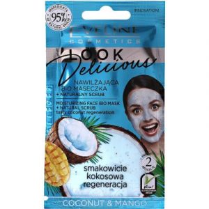Маска для лица кремовая Eveline Cosmetics Bio Coconut & Mango Look Delicious Увлажняющая