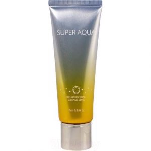 Маска для лица кремовая Missha Super Aqua Cell Renew Snail ночная регенерирующая