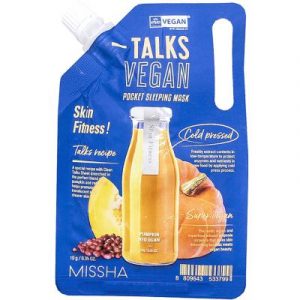 Маска для лица кремовая Missha Talks Vegan Squeeze Pocket Sleeping Mask Skin Fitness