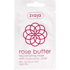 Маска для лица кремовая Ziaja Rose Butter омолаживающая с гиалуроновой кислотой