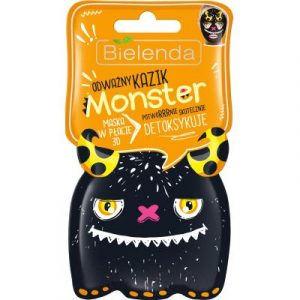 Маска для лица тканевая Bielenda Monster 3D храбрый Казимир детокс