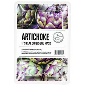 Маска для лица тканевая Dermal It's Real Superfood Mask Артишок