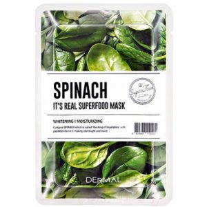Маска для лица тканевая Dermal It's Real Superfood Mask Шпинат