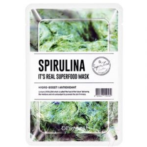 Маска для лица тканевая Dermal It's Real Superfood Mask Спирулина
