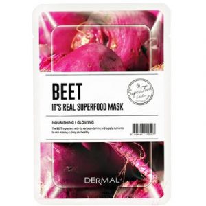 Маска для лица тканевая Dermal It's Real Superfood Mask Свекла