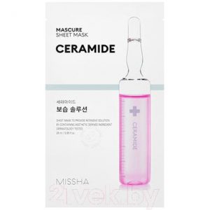 Маска для лица тканевая Missha Mascure Moisture Barrier Solution Sheet Mask Ceramide увлажняющ.