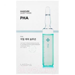 Маска для лица тканевая Missha Mascure Peeling Solution Sheet Mask PHA отшелушивающая