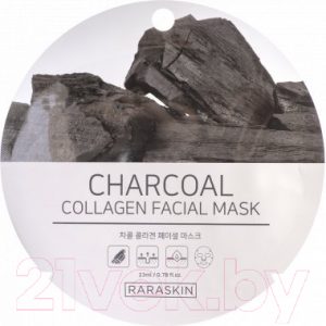 Маска для лица тканевая Raraskin Charcoal collagen Facial mask