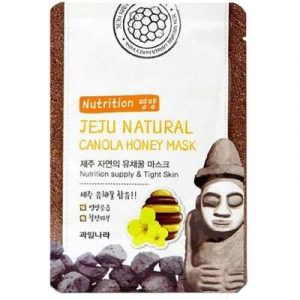 Маска для лица тканевая Welcos Jeju Nature's Canola Honey питательная