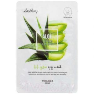 Маска для лица тканевая Welcos Kwailnara Aloe Soothing Facial Mask