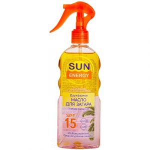 Масло для загара Sun Energy Двухфазное SPF15