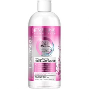 Мицеллярная вода Eveline Cosmetics Facemed + Гиалуроновая 3 в 1