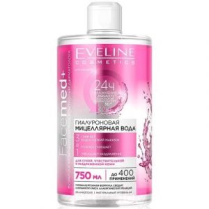 Мицеллярная вода Eveline Cosmetics Facemed + Гиалуроновая 3в1