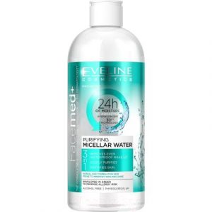 Мицеллярная вода Eveline Cosmetics Facemed+ очищающая 3 в 1