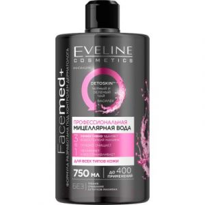Мицеллярная вода Eveline Cosmetics Facemed+ профессиональная для всех типов кожи 3 в 1