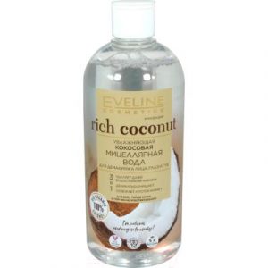 Мицеллярная вода Eveline Cosmetics Rich coconut Увлажняющая для лица глаз и губ