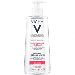 Мицеллярная вода Vichy Purete Thermale с минералами для чувствит. кожи лица глаз и губ