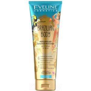 Молочко для тела Eveline Cosmetics Brazilian Body Мерцающее золотое 6в1