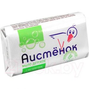 Мыло детское Аист С экстрактами ромашки и липы