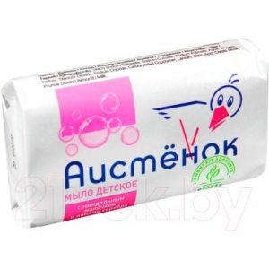 Мыло детское Аист С миндальным молочком и ионами серебра